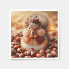 Cute Fluffy Squirrel Servet