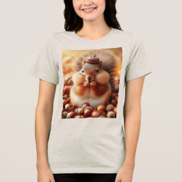 Cute Fluffy Squirrel Tri-Blend Shirt