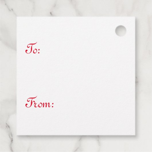 Cute Fluffy White Maltese Puppy Dog in een Santa H Bedankjes Labels (Achterkant)