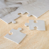 Cute Fluffy White Maltese Puppy Dog in een Santa H Legpuzzel (Zijkant)