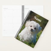 Cute Fluffy White Maltese Puppy Dog Planner (Display)