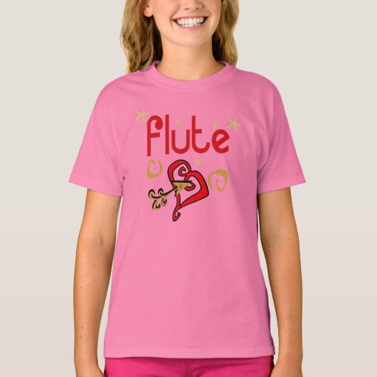 Cute Flute Lover Kinder T-shirt (Voorkant)