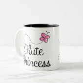 Cute Flute Princess Tweekleurige Koffiemok (Voorkant links)