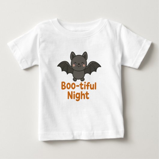 Cute Flying Bat Boo-tiful Night Halloween Design (Voorkant)