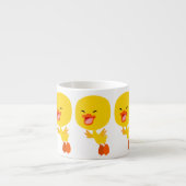 Cute Flying Cartoon DucKING Espresso Mok (Voorkant)