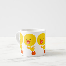 Cute Flying Cartoon DucKING Espresso Mok