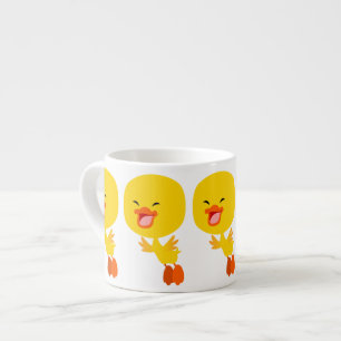 Cute Flying Cartoon DucKING Espresso Mok
