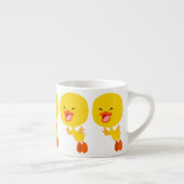 Cute Flying Cartoon DucKING Espresso Mok (Rechts)