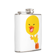 Cute Flying Cartoon Ducking Hip Flask