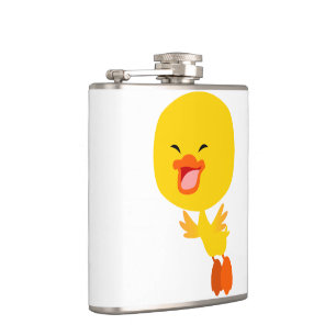 Cute Flying Cartoon Ducking Hip Flask Heupfles