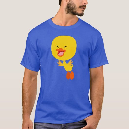 Cute Flying Cartoon Ducking T-Shirt (Voorkant)