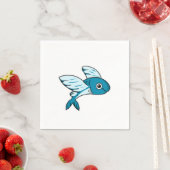 Cute Flying Fish Costume Fishing Gift Idea Servet (Insitu)