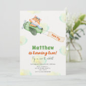 Cute Flying Fox Birthday Party  Kaart (Staand voorkant)