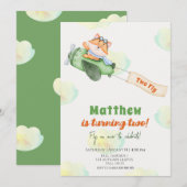 Cute Flying Fox Birthday Party  Kaart (Voorkant / Achterkant)