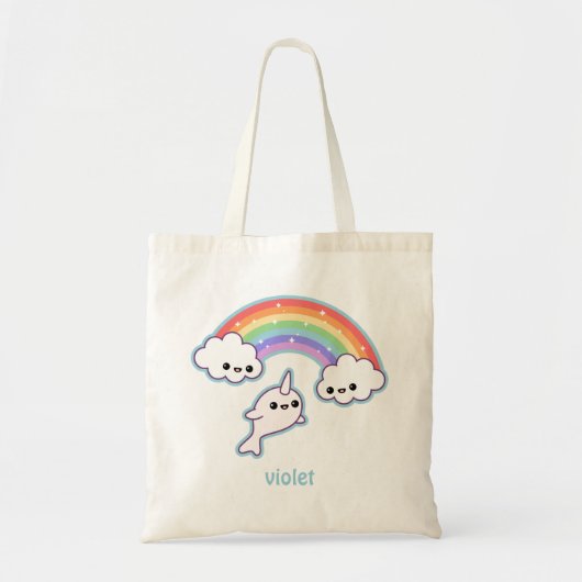 Cute Flying Narwhal Tote Bag (Voorkant)