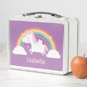 Cute Flying Unicorn and Rainbow Girls Personalized (In situ)