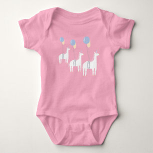 Cute Flying Unicorn met ballonnen Baby Girl Romper