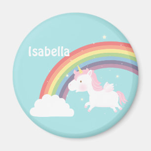 Cute Flying Unicorn Rainbow for Girls Magneet