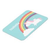 Cute Flying Unicorn Rainbow for Girls Magneet (Linkerzijde)