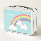 Cute Flying Unicorn Rainbow Girls, gepersonaliseer (Achterkant)