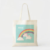 Cute Flying Unicorn Rainbow Girls Persoonlijke tas (Voorkant)