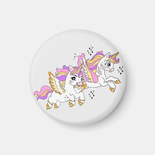 Cute flying unicorns  magneet (Voorkant)
