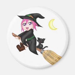 Cute Flying Witch Magneet