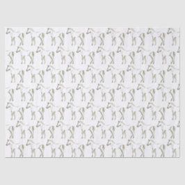 Cute Foal Taupe  Patterned Horse Print Tissuepapier