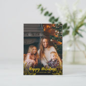Cute Foliage Folie Prettige feestdagen Kerstmis Briefkaart (Staand voorkant)