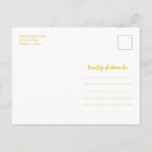 Cute Foliage Gold Foil Warm Wishes met Kerstmis Briefkaart (Achterkant)