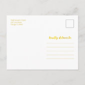 Cute Foliage White Script Briefkaart (Achterkant)