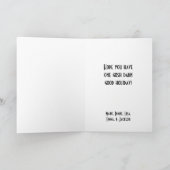 Cute Folk Art Cowboy Snowman Kerstmis Feestdagen Kaart (Binnen)