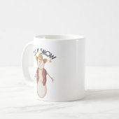 Cute Folk Art Cowboy Snowman Koffiemok (Voorkant links)