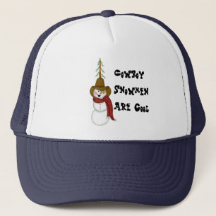 Cute Folk Art Cowboy Snowman Trucker Pet