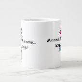 Cute Folk Art Rag Doll Soup personaliseren Grote Koffiekop (Voorkant)