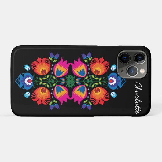 Cute folklore compositie Hoesje-Mate iPhone case (Achterkant (horizontaal))