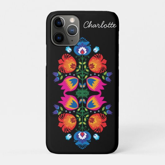 Cute folklore compositie Hoesje-Mate iPhone case (Achterkant)