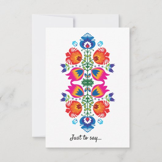 Cute Folklore om te zeggen... Bedankkaart (Voorkant)