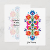 Cute Folklore om te zeggen... Bedankkaart (Voorkant / Achterkant)