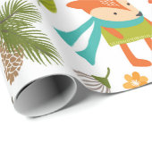 Cute Folksy Woodland Animals Cadeaupapier (Rol Hoek)