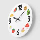 Cute Food Clock Face – Kawaii Numbers Grote Klok (Hoek)