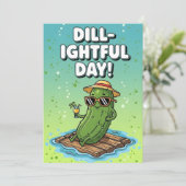 Cute Food Pun Dill-ightful Daysilly pickle lover Bedankkaart (Staand voorkant)