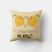 Cute Food Pun voor Happy Couple Engagement Party Kussen (Achterkant)