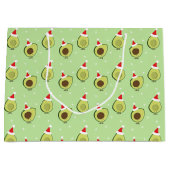 Cute Food Santa Hat Avocado Kerstmis Groot Cadeauzakje (Voorkant)