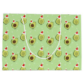 Cute Food Santa Hat Avocado Kerstmis Groot Cadeauzakje (Achterkant)