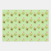 Cute Food Santa Hat Avocado Kerstmis Inpakpapier Vel (Voorkant)