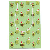 Cute Food Santa Hat Avocado Kerstmis Medium Cadeauzakje (Voorkant)