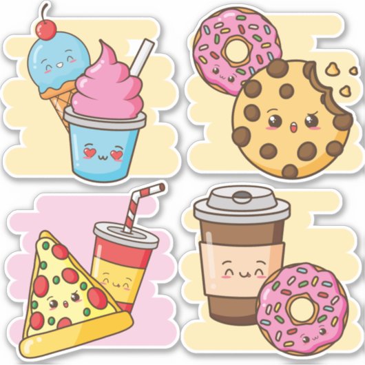 Cute Food Sticker (Voorkant)