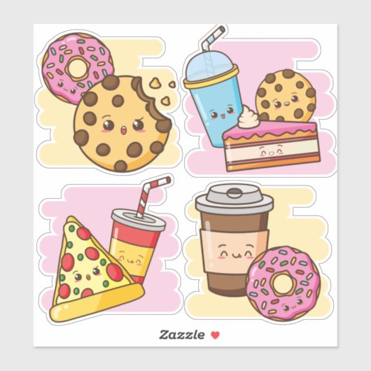 Cute Food Sticker (Vel)