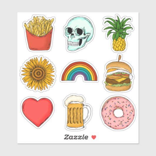 Cute Food Sticker (Vel)